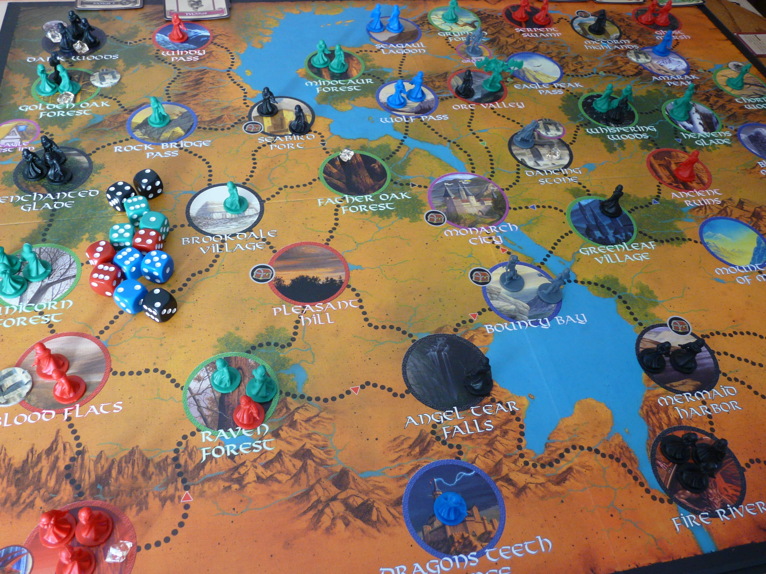 Defenders of the Realm board. In-game shot of Defenders of the Realm
